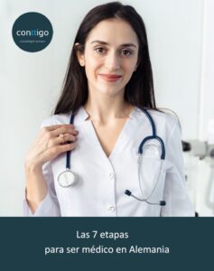 foto de mujer médica en alemania con logo conttigo recruitment